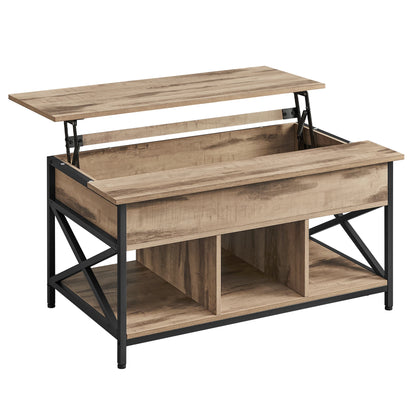 Table Basse VASAGLE avec Plateau Relevable et Rangement Pratique