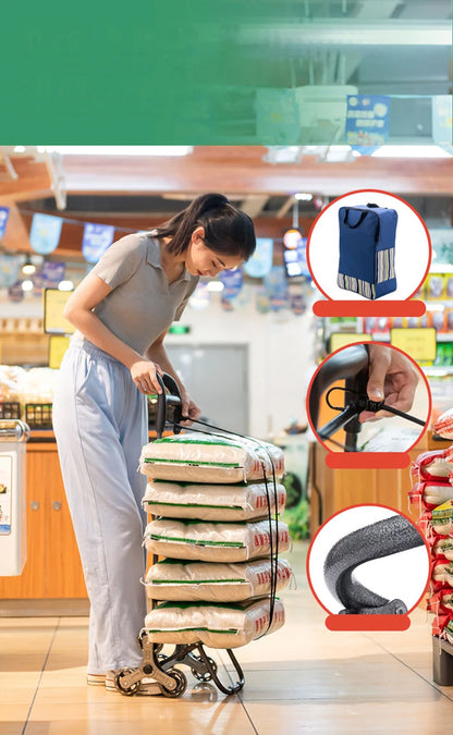 Chariot d'épicerie léger et pliable pour escalier - Idéal voyage