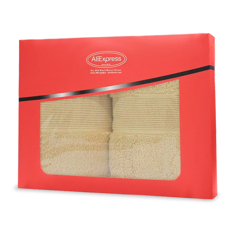Serviette de Bain Coton Douce et Épaisse - Set de 2 Absorbantes