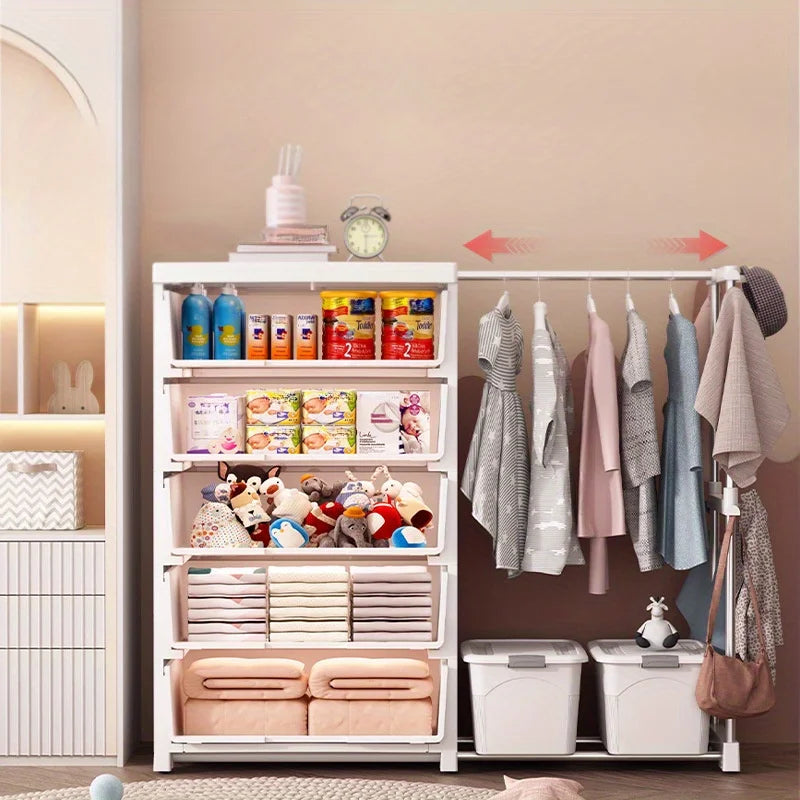 Armoire blanche extensible 5/6 niveaux - Rangement chambre et dortoir