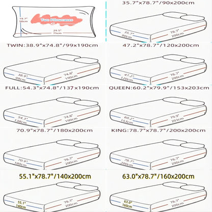 Ensemble de draps King Size 100% Polyester, 3 pièces avec élastique