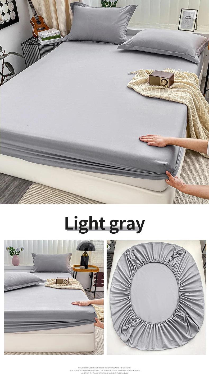 Drap-housse élastique antidérapant pour lits simples à King