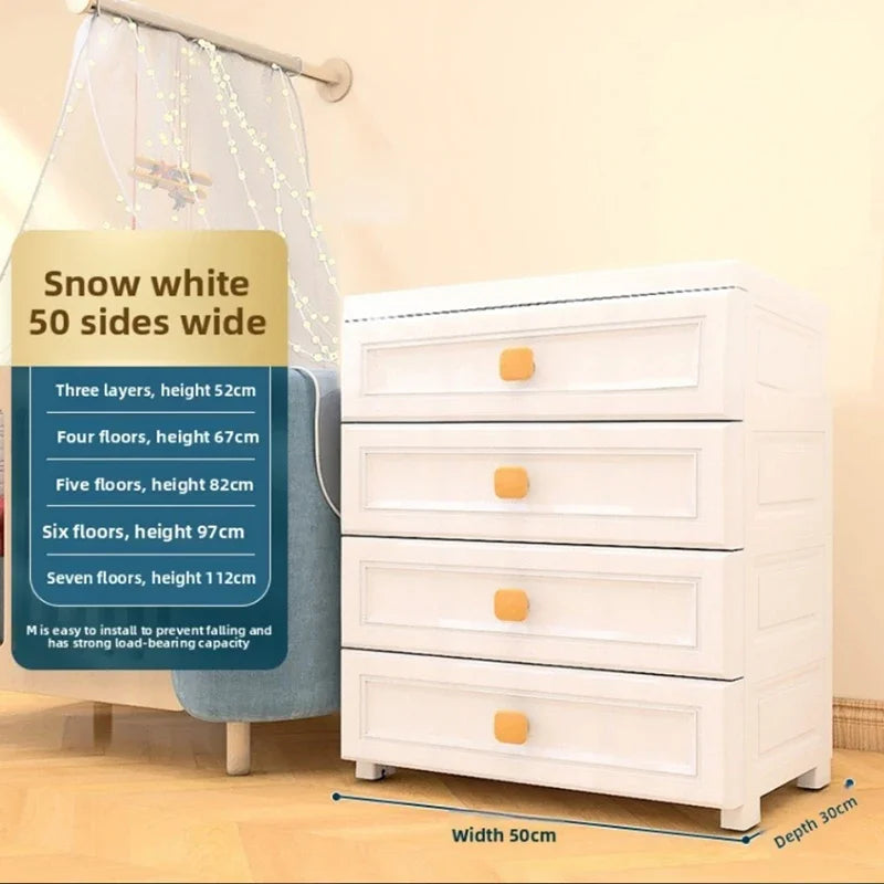 Armoire de rangement blanche à tiroirs - 50 casiers en plastique