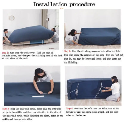 Housse de canapé en velours élastique pour salon - 1 à 4 places