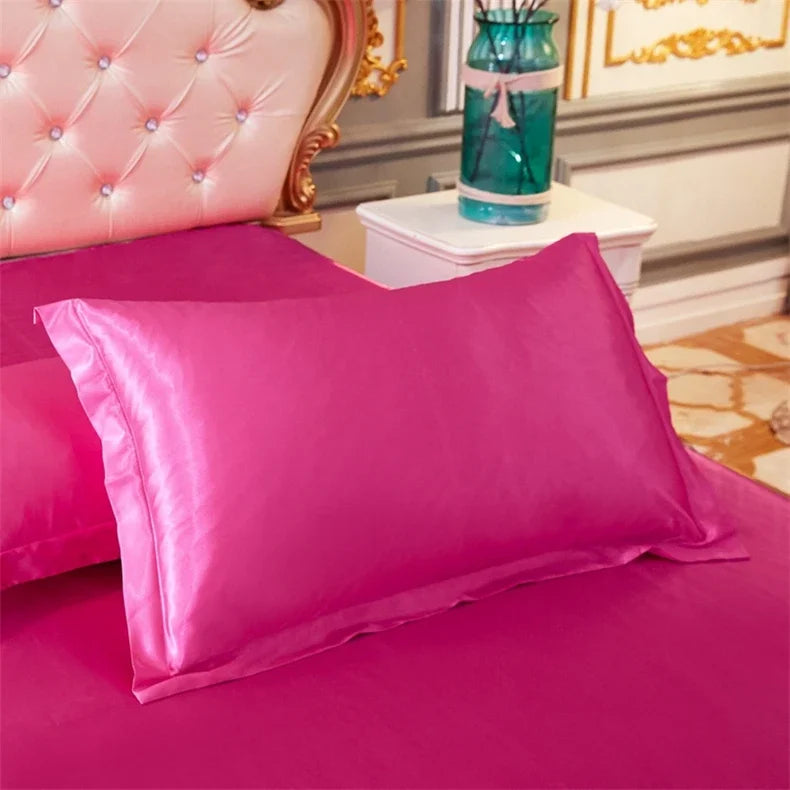 Taie d'oreiller en satin luxueux 48x74 - Confort et élégance