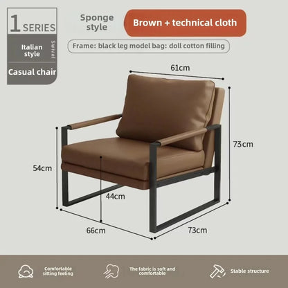 Canapé paresseux nordique en fer forgé pour salon et balcon