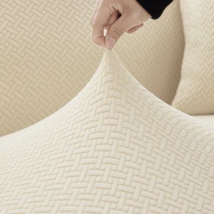 Housse de canapé élastique Jacquard | Protection pour salon L-Shape