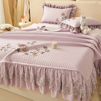 Ensemble de couvre-lit d'été brodé chic - léger et doux, 1 à 3 pièces