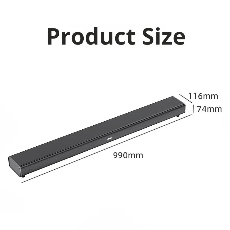 Barre de son 9D avec caisson de basses, Bluetooth & HDMI