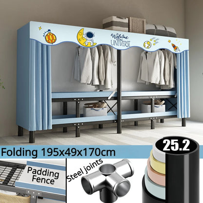 Armoire pliante en acier durable - Rangement pratique sans installation