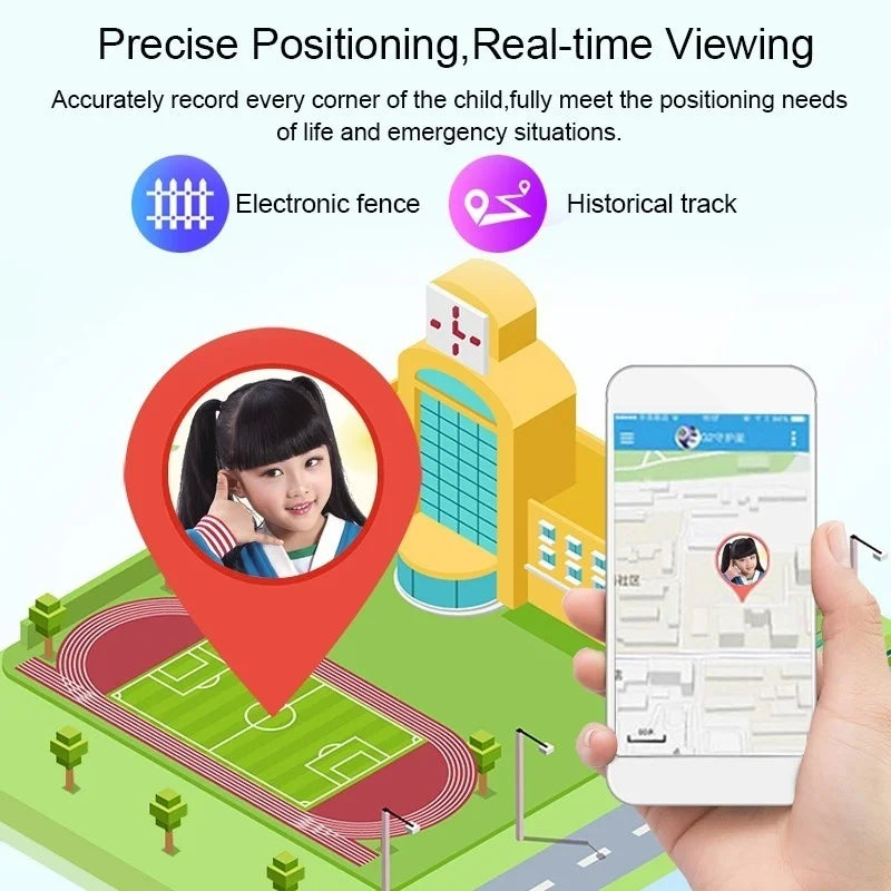 Montre intelligente GPS pour enfants - 4G, étanche, SOS, appel vidéo