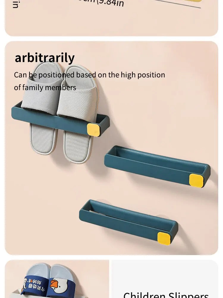 Étagère Murale Salle de Bains - Pantoufle Rack Économie d'Espace