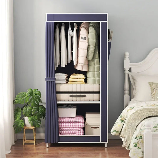 Armoire pliable en tissu minimaliste pour rangement de vêtements
