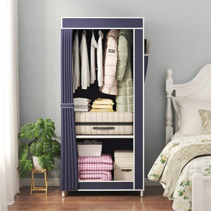 Armoire pliable en tissu minimaliste pour rangement de vêtements