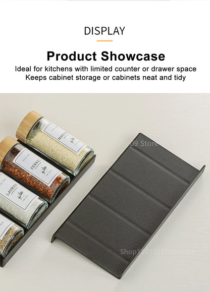 Organisateur de Tiroir à Épices 4 Niveaux - Support Réglable Pratique