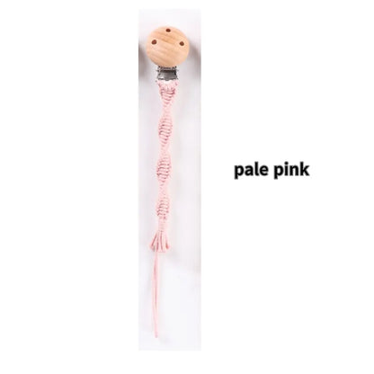 Porte-tétine en macramé et chanvre pour bébé - Tétine en coton artisanale