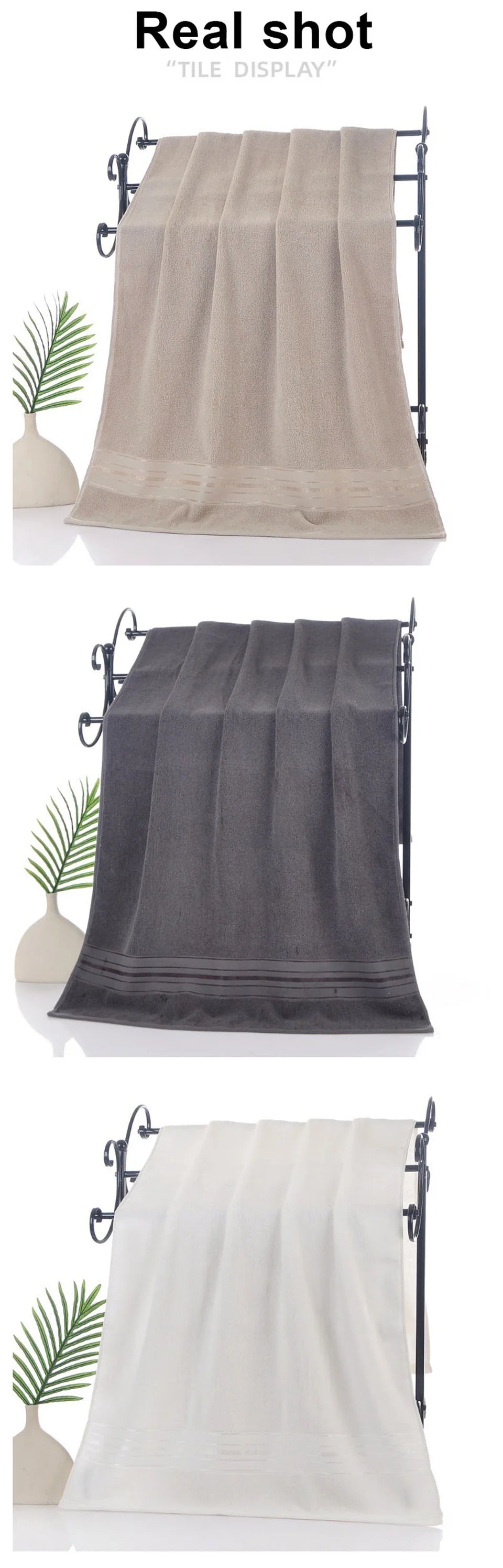 Serviette visage en coton absorbante - Douce et épaisse pour salle de bain