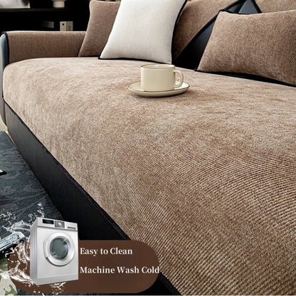Housse de canapé en Chenille Sergé Antidérapante - Style Minimaliste