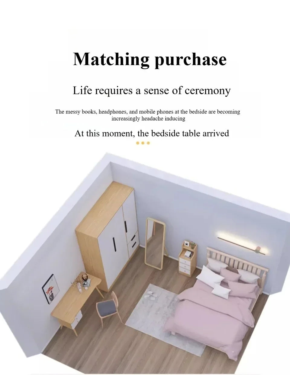 Table de Nuit Moderne - Rangement Multicouches Pratique pour Chambre