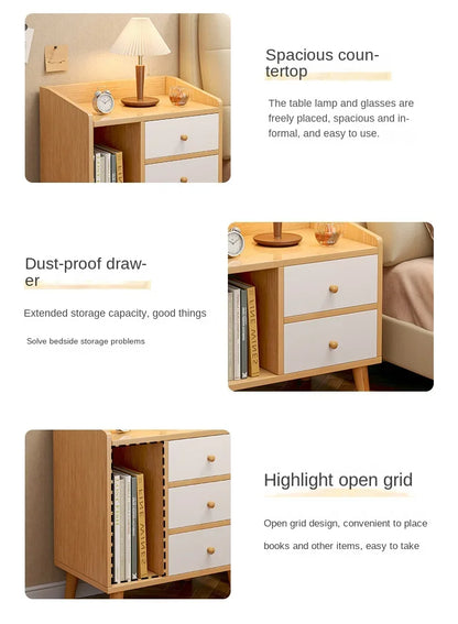 Armoire de Chevet Moderne en Bois Massif - Wuli House