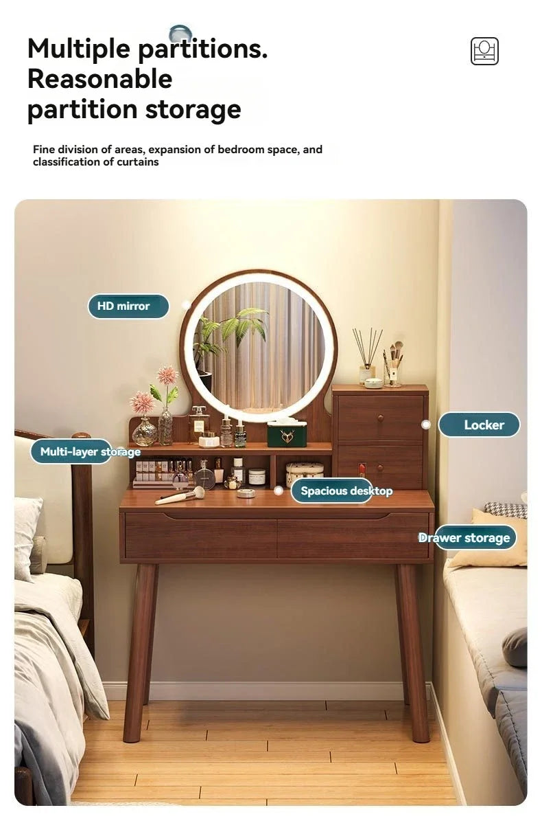 Coiffeuse de luxe légère style chinois - Bureau maquillage compact