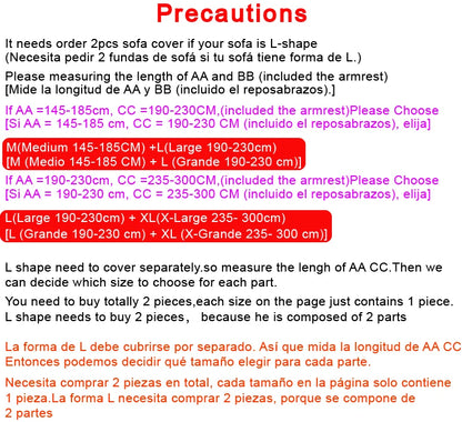 Housses de canapé élastiques Jacquard pour salon en L - LEVIVEl