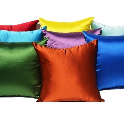 Taie d'oreiller en satin imitation soie 50x50, 60x60 - Décoration élégante