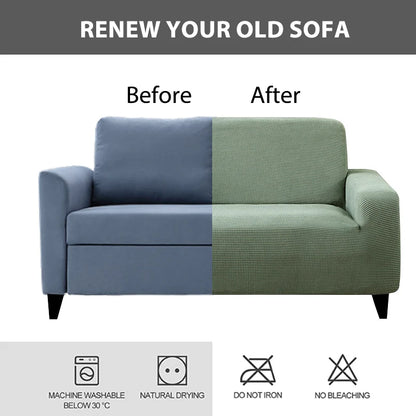 Housses de canapé élastiques Jacquard pour salon en L - LEVIVEl