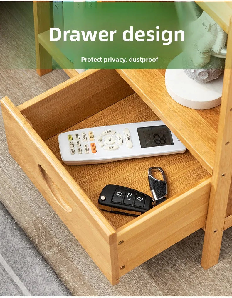 Table de chevet en bois massif - Armoire de rangement moderne