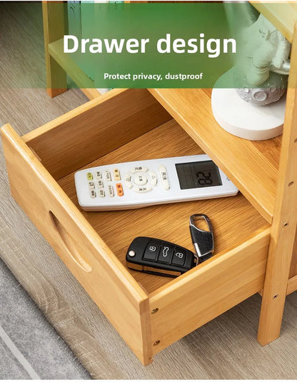 Table de chevet en bois massif - Armoire de rangement moderne