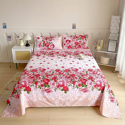 Draps de Lit Fleuri Réactifs pour Lit Double, Simple, Queen, King