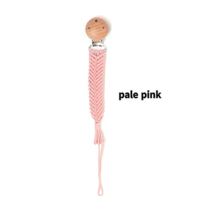 Porte-tétine en macramé et chanvre pour bébé - Tétine en coton artisanale