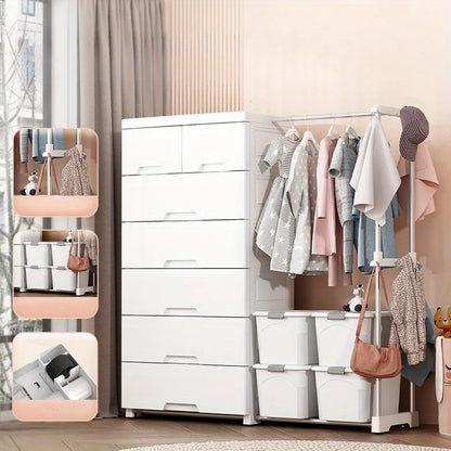 Armoire blanche extensible 5/6 niveaux - Rangement chambre et dortoir