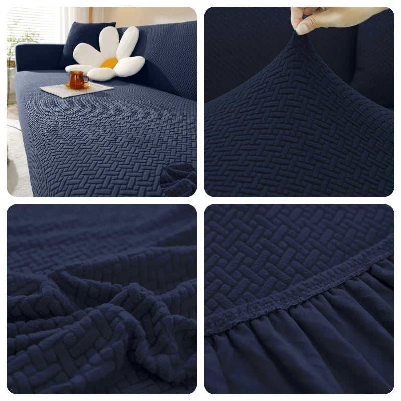 Housse de canapé élastique Jacquard | Protection pour salon L-Shape
