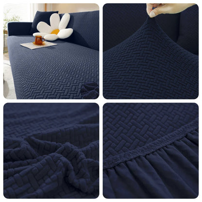 Housse de canapé élastique Jacquard | Protection pour salon L-Shape