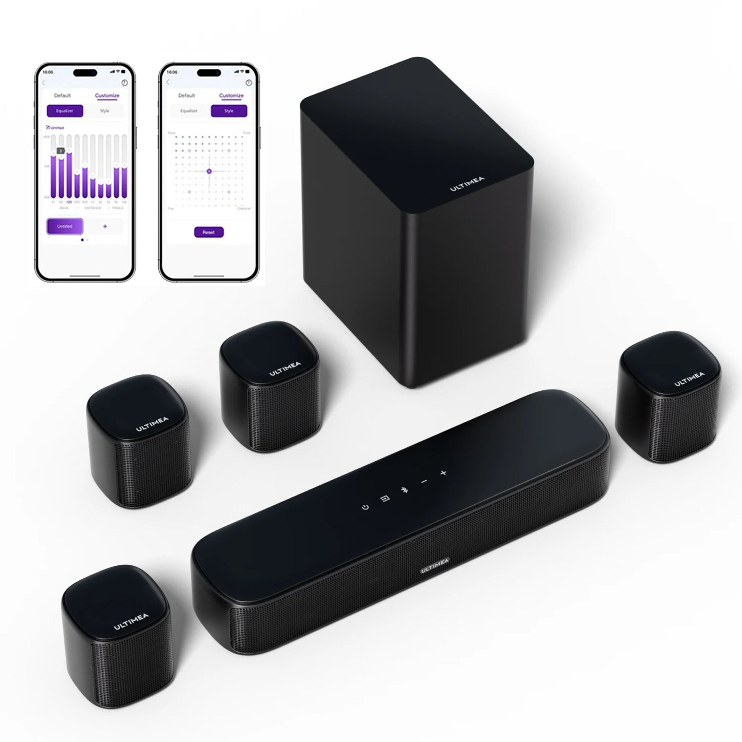 Corde TIMEA - Barre de Son 7.1, 330W, Contrôle Intelligent, Noir