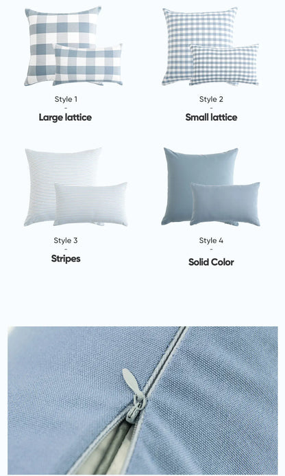 Taie d'oreiller LEEJOOM bleu clair pour bébé - Housse décorative 30x50 cm