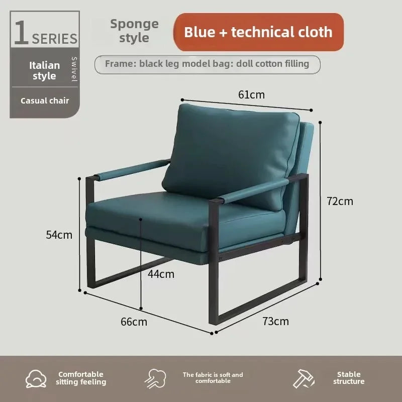 Canapé paresseux nordique en fer forgé pour salon et balcon