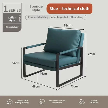 Canapé paresseux nordique en fer forgé pour salon et balcon