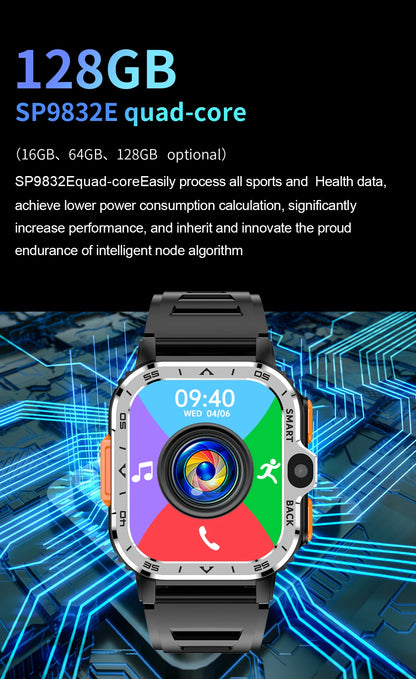 Montre Intelligente Android GPS HD - Homme, 16G/64G, Wi-Fi
