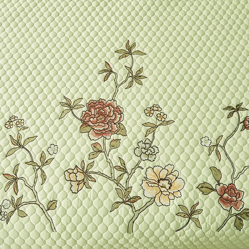 Ensemble de couvre-lit d'été brodé chic - léger et doux, 1 à 3 pièces