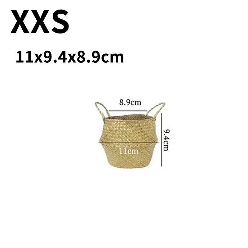 Panier en osier marin suspendu - Rangement élégant pour la maison