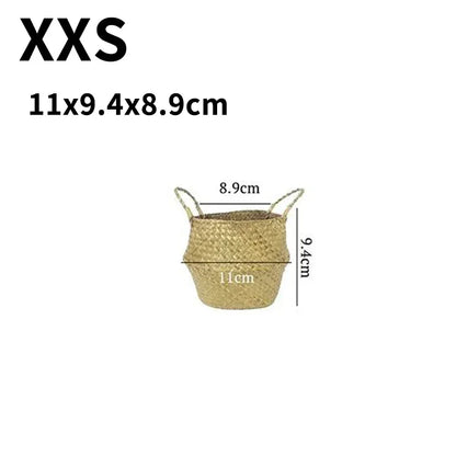 Panier en osier marin suspendu - Rangement élégant pour la maison