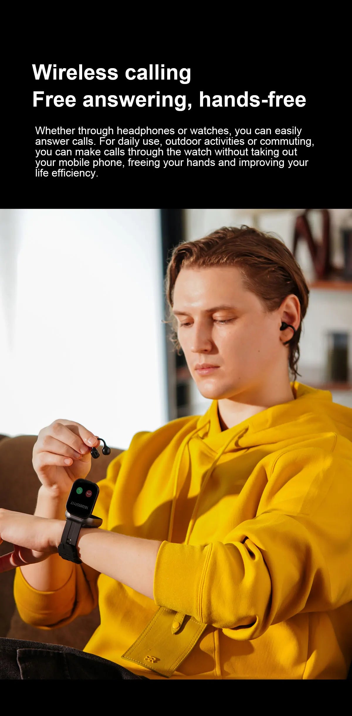 Montre Intelligente D9 2 en 1 avec Écouteurs TWS et Suivi Santé