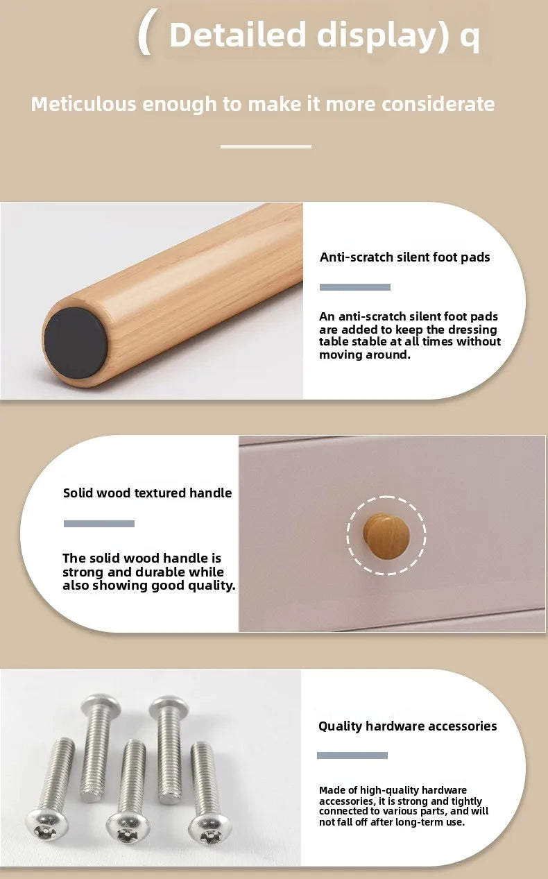 Coiffeuse moderne avec baie vitrée pour chambre à coucher