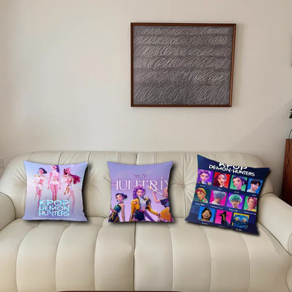 Housse de coussin Demon KPop pour salon, bureau et voiture