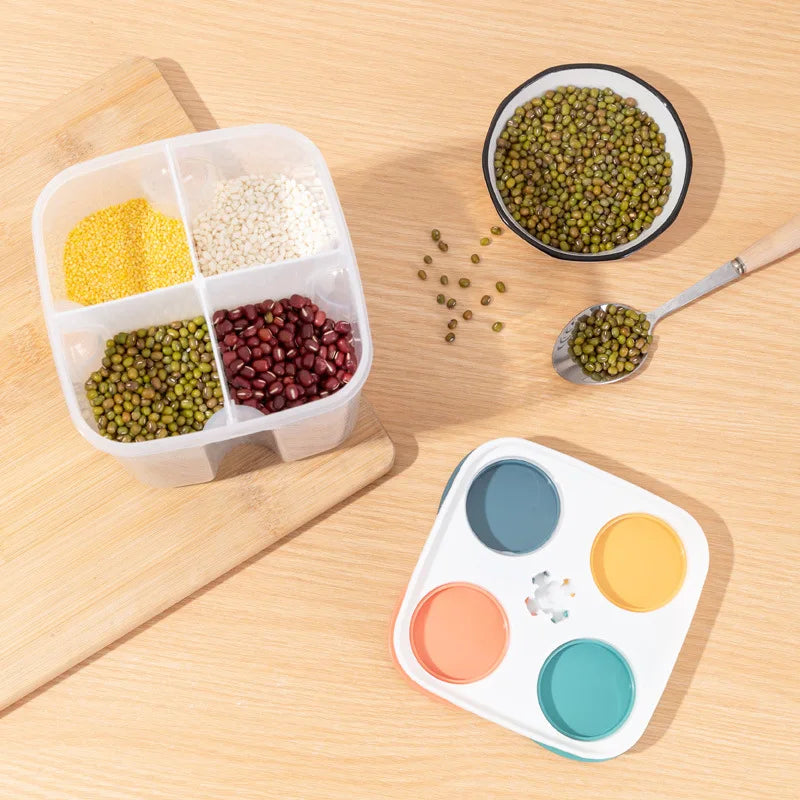 Boîte de rangement hermétique pour céréales - 4 grilles en plastique