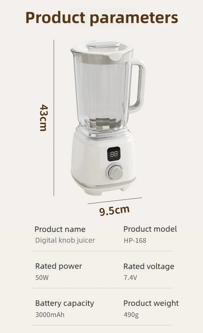 Presse-agrumes TINSOL 10 lames 3000mAh - Mélangeur multifonctionnel