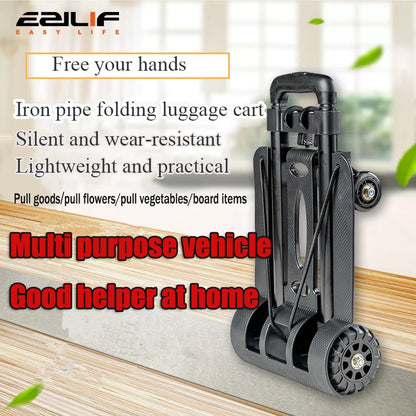 Chariot de courses pliable 4 roues - Camion portable jardin