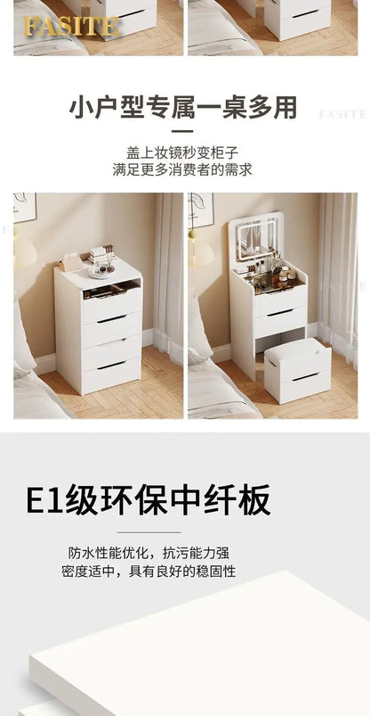 Commode moderne crème 48CM - Table de maquillage et rangement